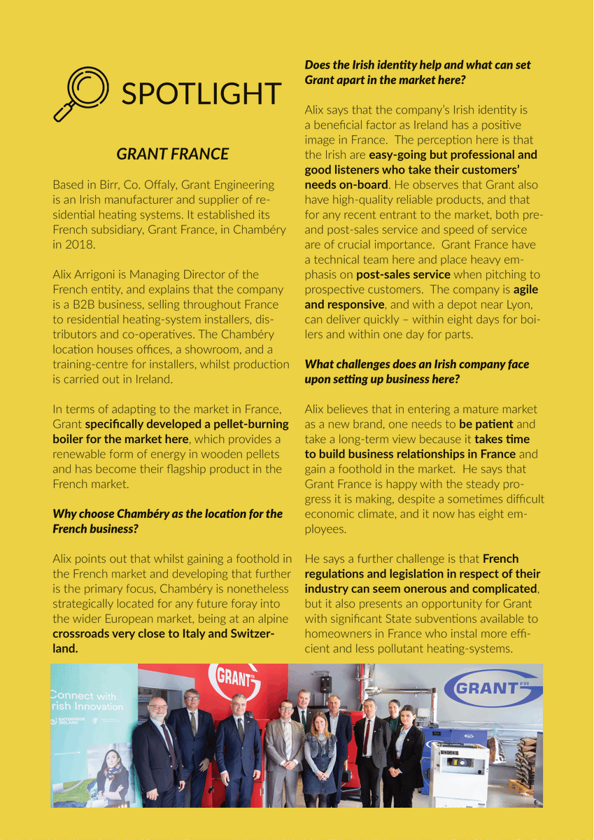Irlande_Lyon's tweet photo. ☘ Global Ireland, Growing Links 
🔥 Spotlight on @MyGrantFR, an Irish manufacturer and supplier of residential heating systems with an offer adapted to the French market.
 
We would like to thank Alix Arrigoni, Managing Director, for participating in the report. https://t.co/z5J3fx53Jg
