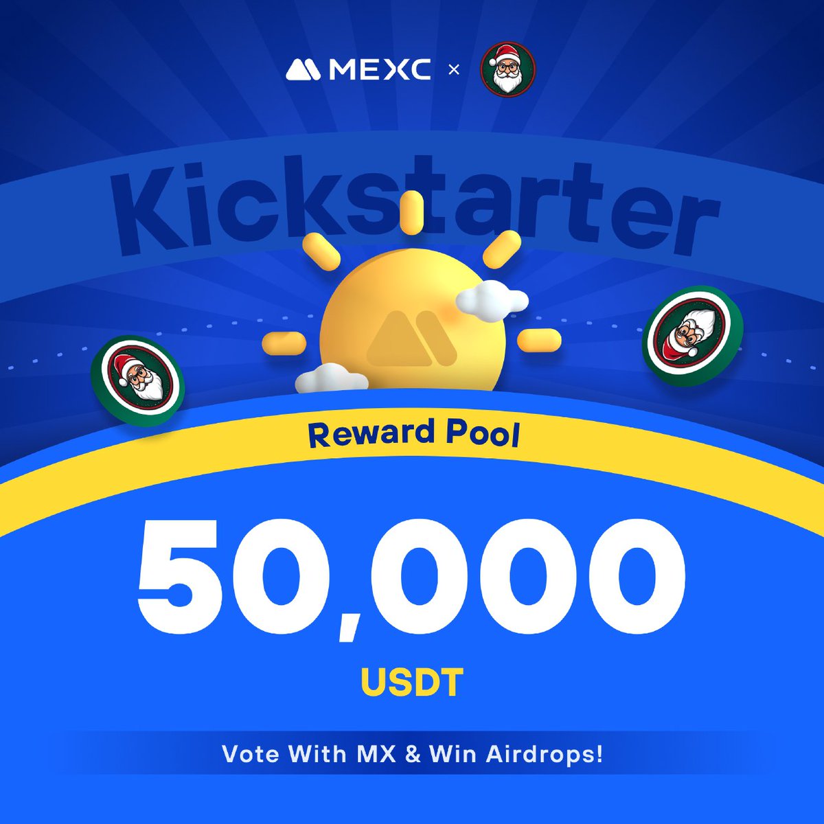MEXC_DE's tweet photo. #Christmas Pump, wo festliche Stimmung auf die Welt der Kryptowährungen trifft, kommt zum #MEXCKickstarter 🚀

🗳Stimme mit $MX ab, um $USDT als #Airdrop zu erhalten 
📈 #CHRISPUMP /USDT-Handel: 21. Dezember, 11:00 Uhr

Details: https://t.co/QHqbvL4meD https://t.co/jSjh7JKQEm