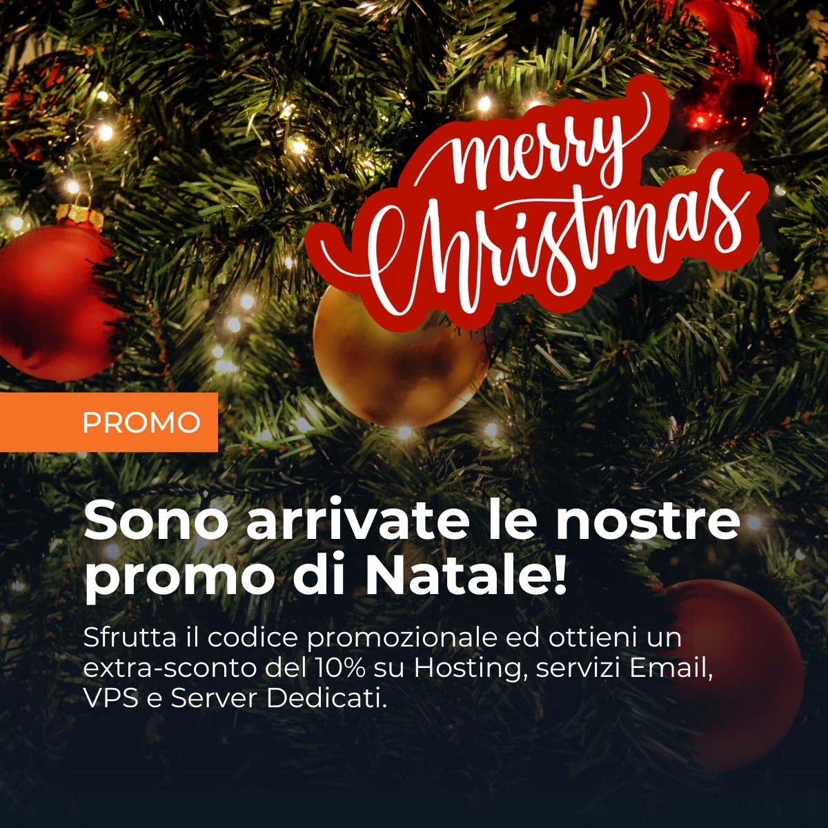 HostingPerTe's tweet photo. Il Natale è alle porte e gli e-commerce confezionano gli ultimi regali da spedire.🎁

Approfitta delle nostre promo di Natale ed ottieni un extra-sconto del 10% sui servizi Hosting, Email, VPS e Server Dedicati.👉🏻https://t.co/P7C4RsF2w0 https://t.co/YVWRMvutGG