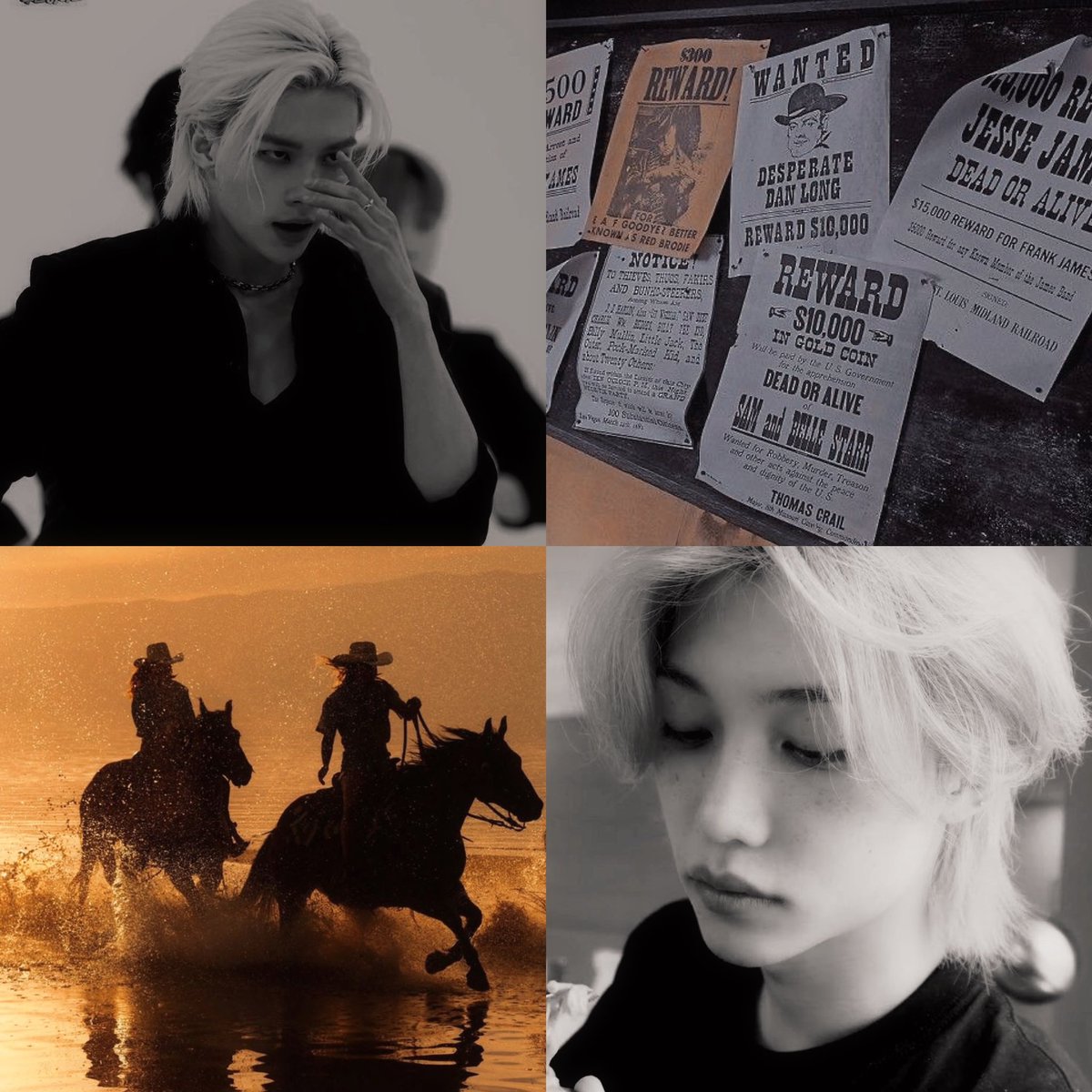 yurameeki's tweet photo. hf / western au 

❧ dark eyes

hj was taken in by his gang after being abandoned by his parents. his new companions became his family and home (even if unconventional one) to which he pledged unwavering loyalty till his last breath. surrounded by crime and heists from a young— https://t.co/eQM5XOz0O5
