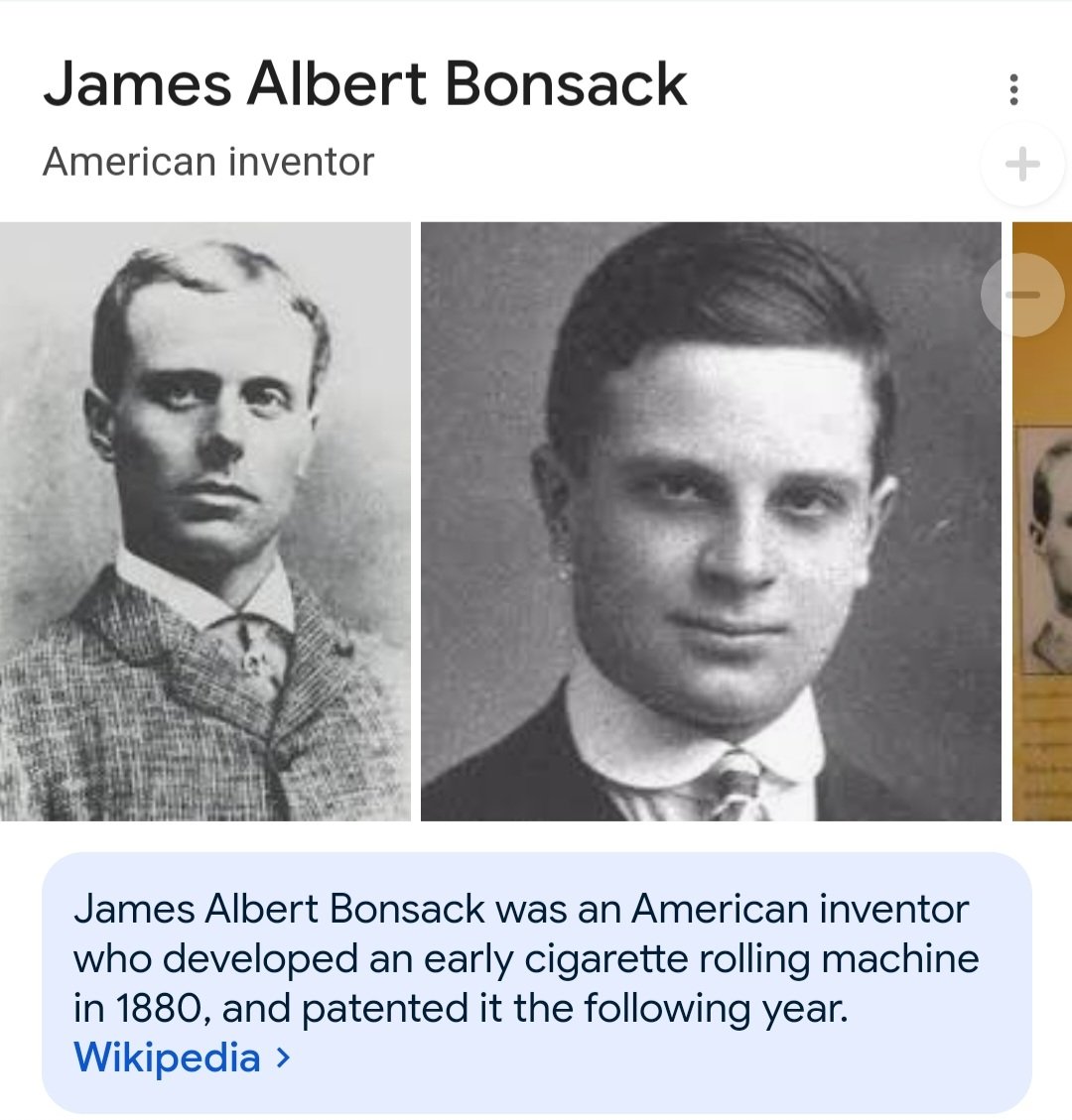 founder of cigarette Speaking on which, the inventor of cigerettes was a man named James  Bonsack, who happens to be A Shatabhisha Moon Astrology never fails to  amaze me