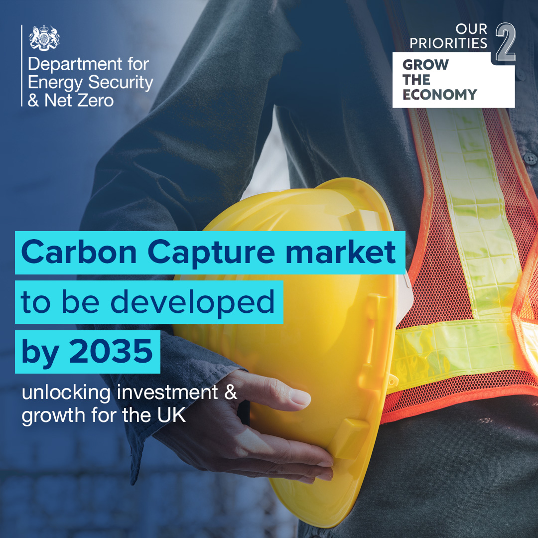 The UK has the potential to be a world leader in carbon capture – supporting jobs, economic growth and delivering net zero. Today we’ve published our CCUS Vision, setting out plans to create a competitive 🇬🇧 CCUS market by 2035. Read more 👇 gov.uk/government/new…