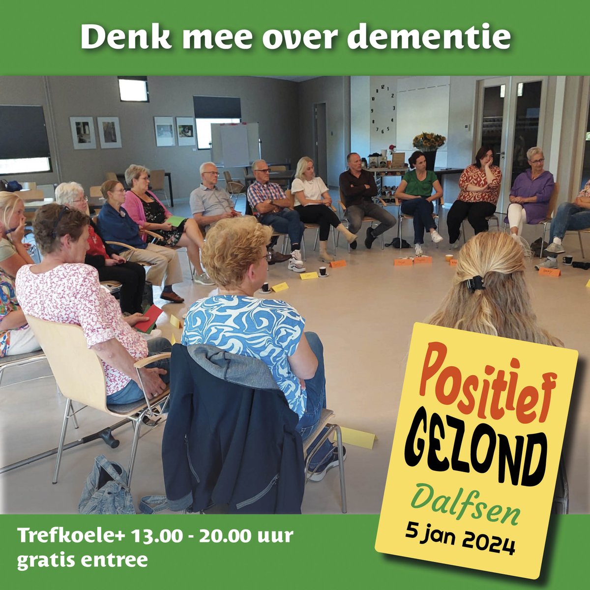 📆 Bezoek onze workshop over dementie op 5 januari in de <a href="/TrefkoelePlus/">TrefkoelePlus</a> in #Dalfsen! Er is een workshop om 13.30 en om 16.30 uur. Lees meer: vechthorst.nl/over-vechthors…
Samen vooruit Dalfsen: Rosengaerde, <a href="/KernOverijssel/">De Kern Overijssel</a> Carinova Dalfsen, <a href="/BiebDalfsen/">Bibliotheek Dalfsen</a>, SAAM Welzijn