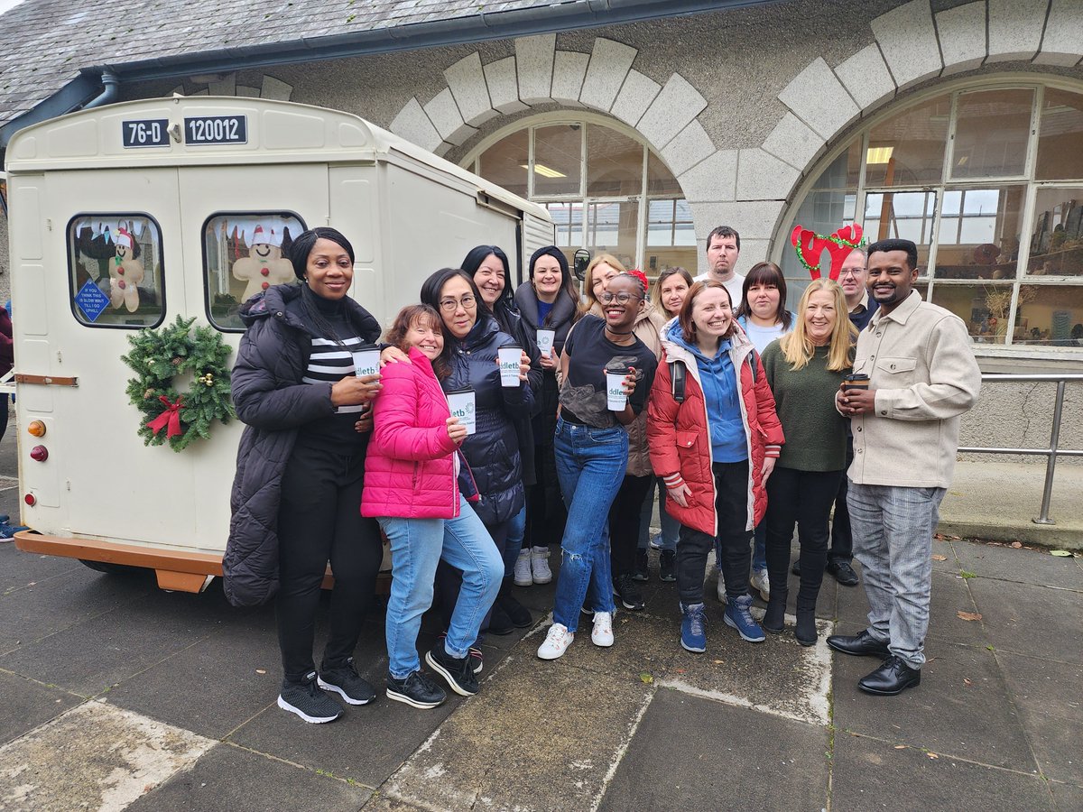 Students enjoying festive refreshments at the Adult Education Service in Dundrum. Happy Christmas to all!