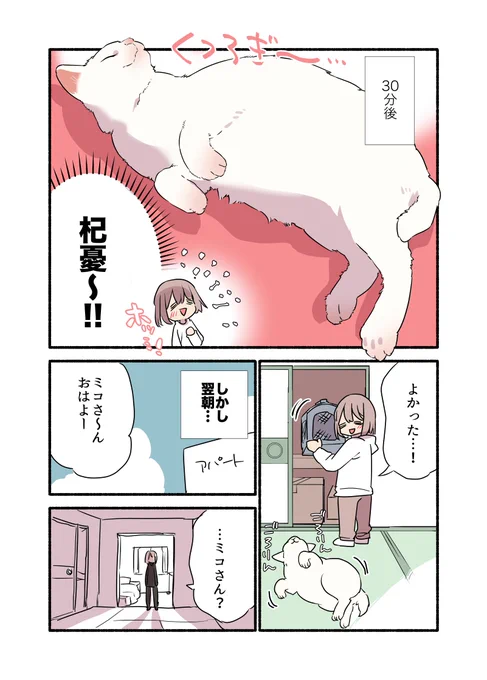 起床したら猫が行方不明になってた話(2/2)
 #漫画が読めるハッシュタグ
 #愛されたがりの白猫ミコさん 