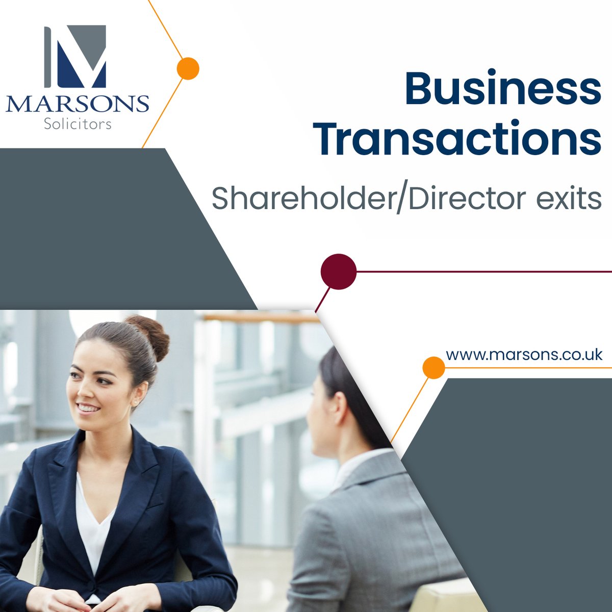Shareholders or directors may leave a business for various reasons, and the decision to exit can be influenced by personal, professional, or strategic considerations. In any case, it is extremely important to be prepared. 👇️

🖥️ - bitly.ws/35htg

#Marsons #Solicitors