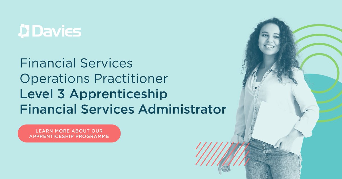Talent_Davies's tweet photo. Are you interested in starting a career in insurance operations? 💼

Our Financial Services Operations Practitioner apprenticeship programme is specifically designed to prepare you for critical roles across financial services firms 

Find out more: https://t.co/MlZOyxixAM https://t.co/CT6A4l48wL