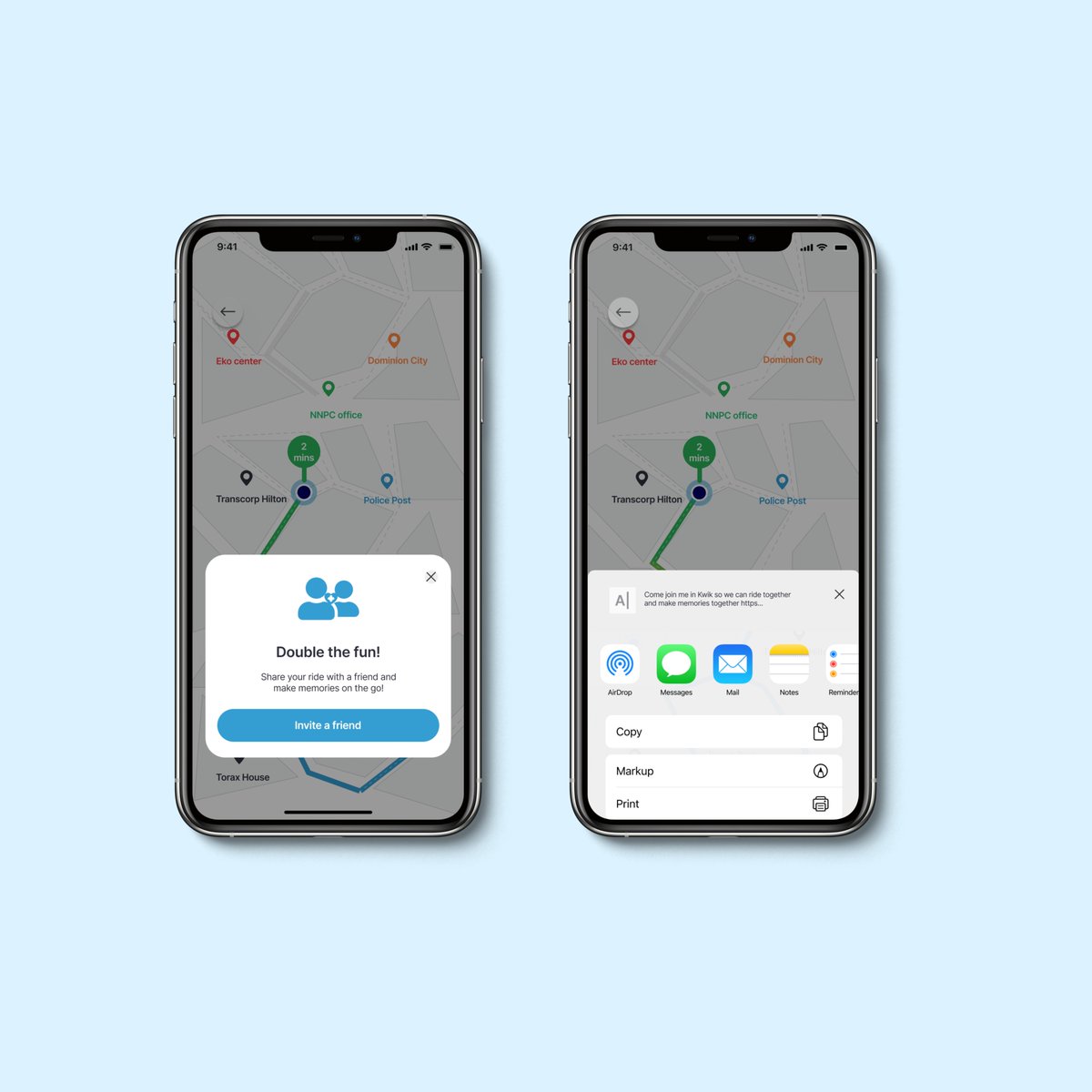 Day 10 of the <a href="/Daviowhite/">Your Designer</a>  case study challenge 

Inviting a friend Screens of “Kwik” a ride-hailing app 🚙
Reference- Bolt App

The key takeaway for me from day 10 is to start whatever it is you want to do, cos look at me on day 10! almost halfway through this😊

#DailyUi