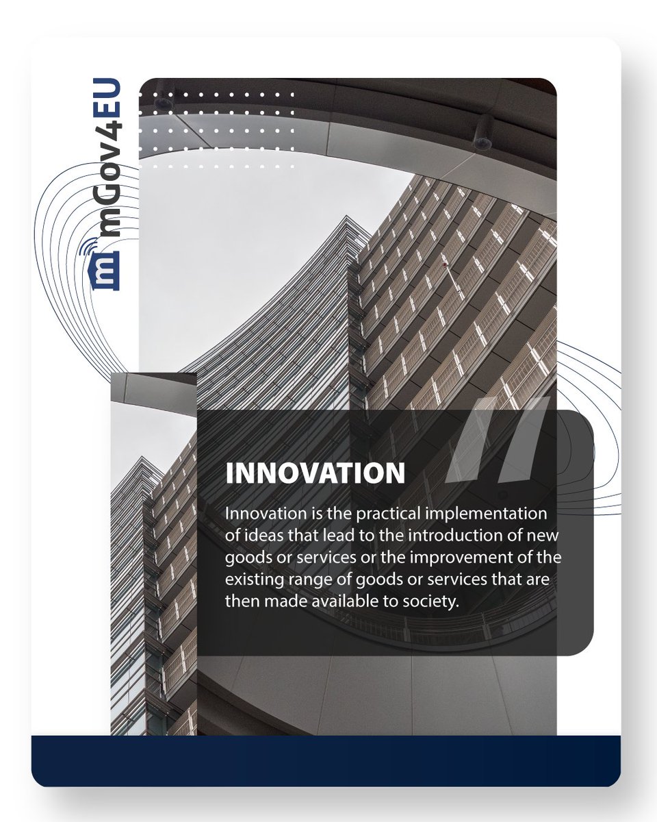 mGov4EU (@mgov4eu) on Twitter photo I for #Innovation
The #mGov4EU project introduces a large variety of novel concepts and ideas, which go far beyond the current state-of-the-art.
The mGov4EU project will drive the seamless integration of mobile eID and application services, which is the innovation of the project. I for #Innovation
The #mGov4EU project introduces a large variety of novel concepts and ideas, which go far beyond the current state-of-the-art.
The mGov4EU project will drive the seamless integration of mobile eID and application services, which is the innovation of the project.