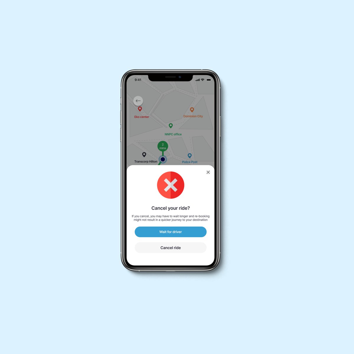 Day 11 of the <a href="/Daviowhite/">Your Designer</a>  case study challenge 

Canceling a ride Screen of “Kwik” a ride-hailing app 🚙
Reference- Bolt App

Someone said they always look forward to reading what I took away😂
Well, no key takeaway oo, this was the easiest screen in this case study😊

#DailyUI