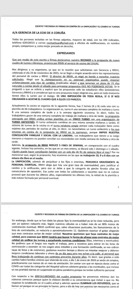 cynthiacb57's tweet photo. Exponemos nuestro problema con la firma de 170 compañeros de trabajo y para RRHH y la Comisión no somos nadie porque cada vez que intentamos hablar con ellos no nos escuchan y muchísimo menos quieren apoyarnos. Esto es una vergüenza. https://t.co/E8eODclwCn
