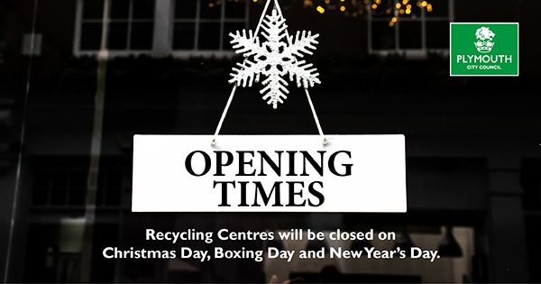 🎄 Recycling centres at Christmas 🎄 Both Weston Mill and Chelson Meadow recycling centres will be closed on: 📅 Christmas Day 📅 Boxing Day 📅 New Year's Day For more information visit 👉 ow.ly/YC8R50QjILN