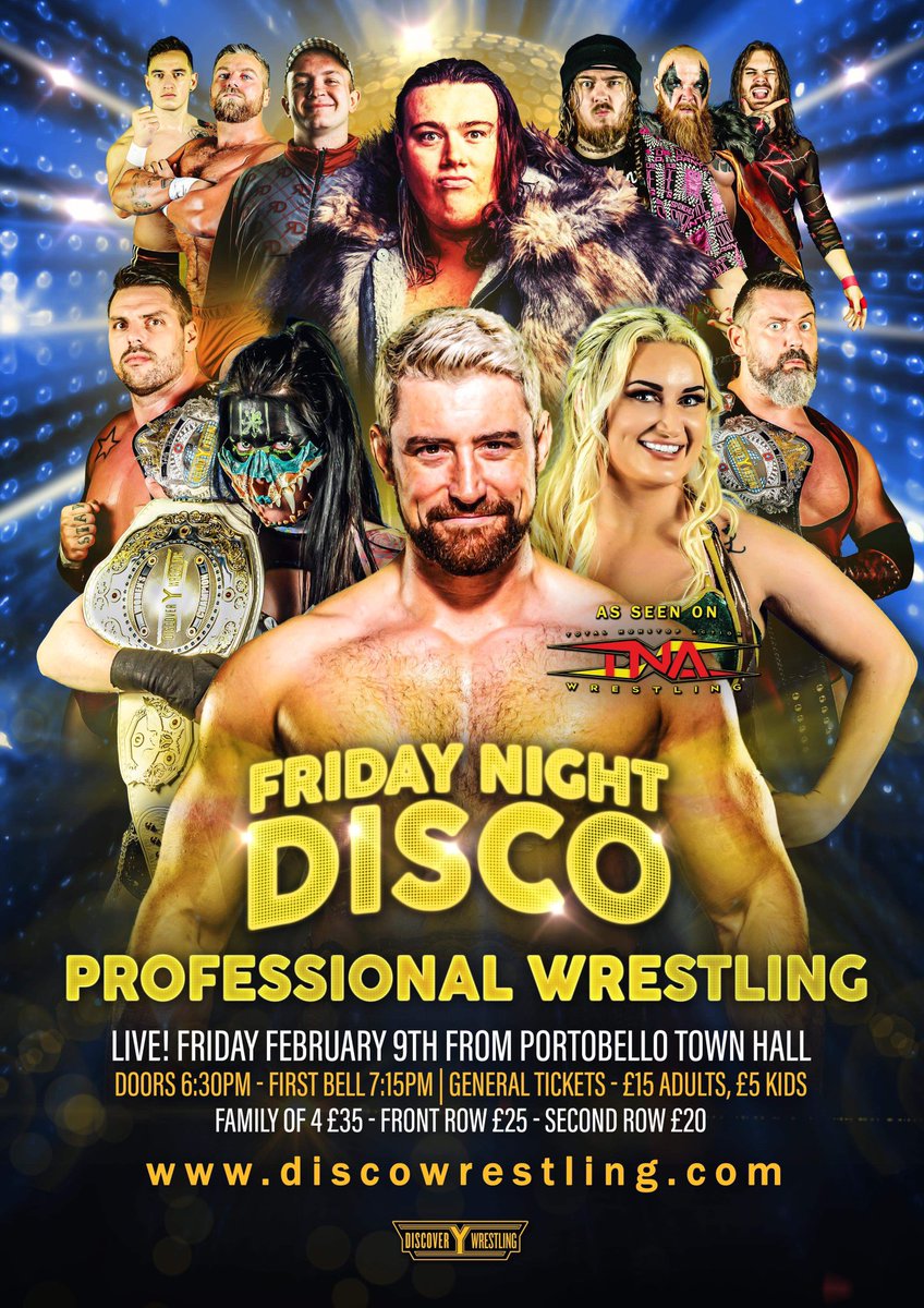The new era for Discovery Wrestling begins on February 9th Championships will be defended A new title will be unveiled Be at Portobello Town Hall on February 9th for the start of something new! 🎟 discowrestling.com/tickets