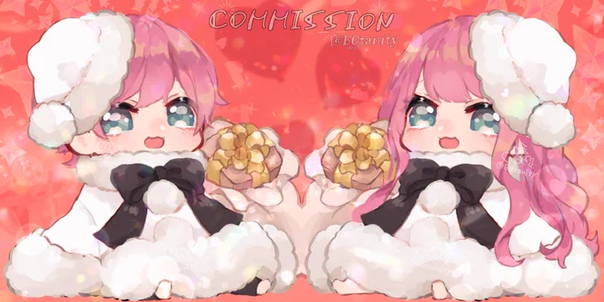 【クリスマス量産】 #量産依頼 納品完了ですご依頼ありがとうございました! #有償依頼募集中 #アイコン依頼 #イラストオーダー #有償依頼  #有償アイコン #ペア画 