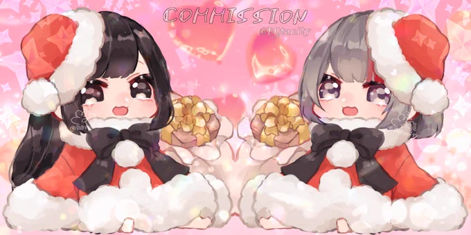 【クリスマス量産】 #量産依頼 納品完了ですご依頼ありがとうございました! #有償依頼募集中 #アイコン依頼 #イラストオーダー #有償依頼  #有償アイコン #ペア画 