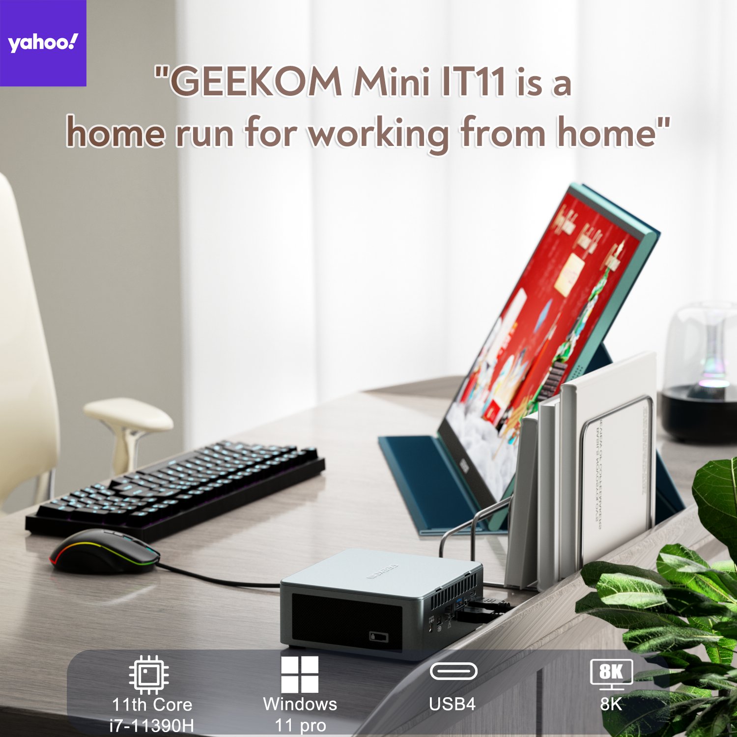 Geekom Mini Pc Mini It11 Mini Computer Core I7-11390h Windows 11