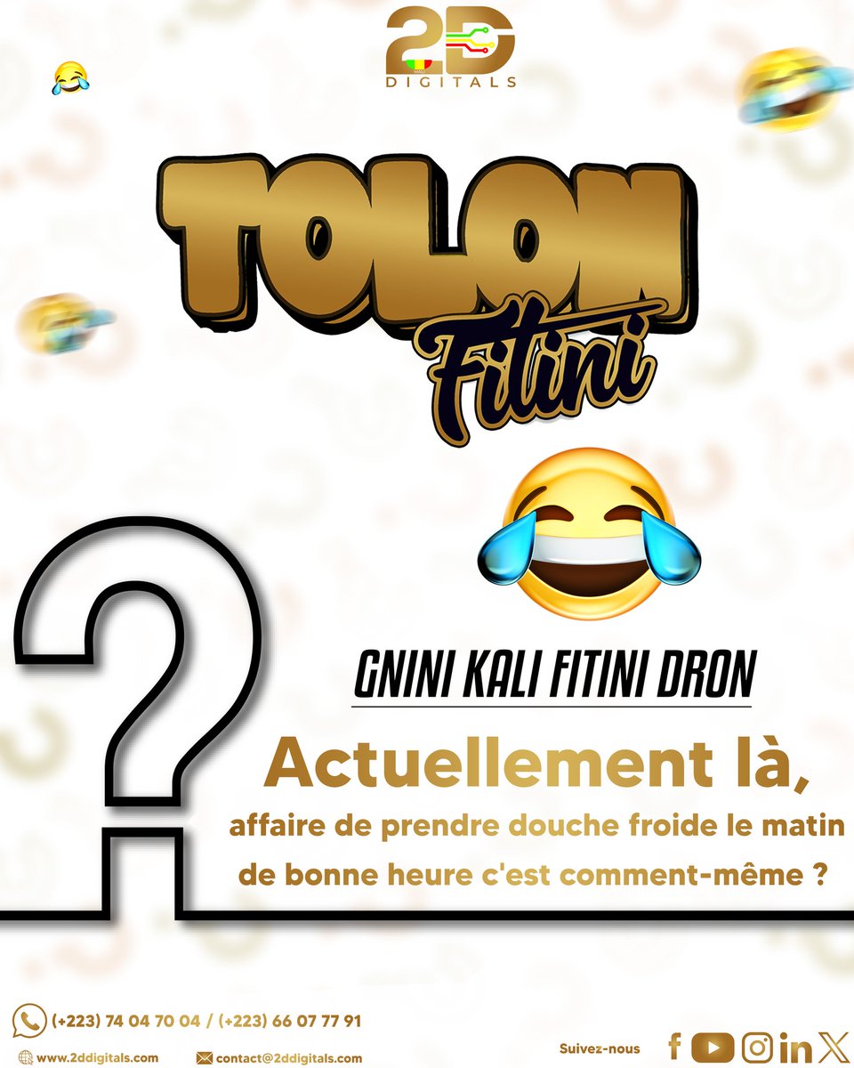 2dDigitals's tweet photo. Apparemment tonton AG a signé un contrat de fraîcheur avec la Russie dèh, alors chers maliens surtout nos amis les célibataires, si vous ne venez pas commenter on va faire palabre 😂💔🤧
A vos claviers très chers abonnés !!!
#tolonfitini
#instantjeu
#gninikalifitinidron https://t.co/jt666xzgUP