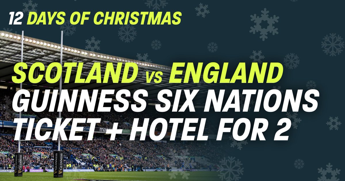 🎄 12 Days of Christmas giveaway… 🎄

Win a ticket and hotel break for two as <a href="/Scotlandteam/">Scottish Rugby</a> host England in the #GuinnessSixNations! 🏉

1⃣ RT this post
2⃣ Follow us
3⃣ Sign up for your chance to win ⤵️

🎁 sportsbreaks.com/12-Days-Of-Chr…

⏰ Closes 23/12 at 17:00 | T&amp;Cs apply