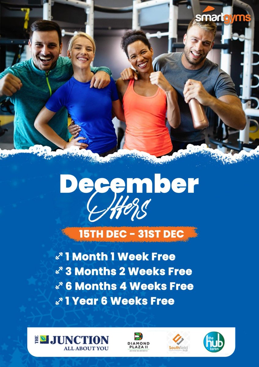 SouthfieldMall's tweet image. Happy Holiday Membership Offers at @smartgymske  For one month membership get 1 week free, a 3 months membership subscription is 2 weeks free, 6 months membership get 4 weeks free &amp;amp; for a 1 year subscription get 4 weeks free! #SouthfieldMall #SmartGyms #DecemberOffers #Christmas