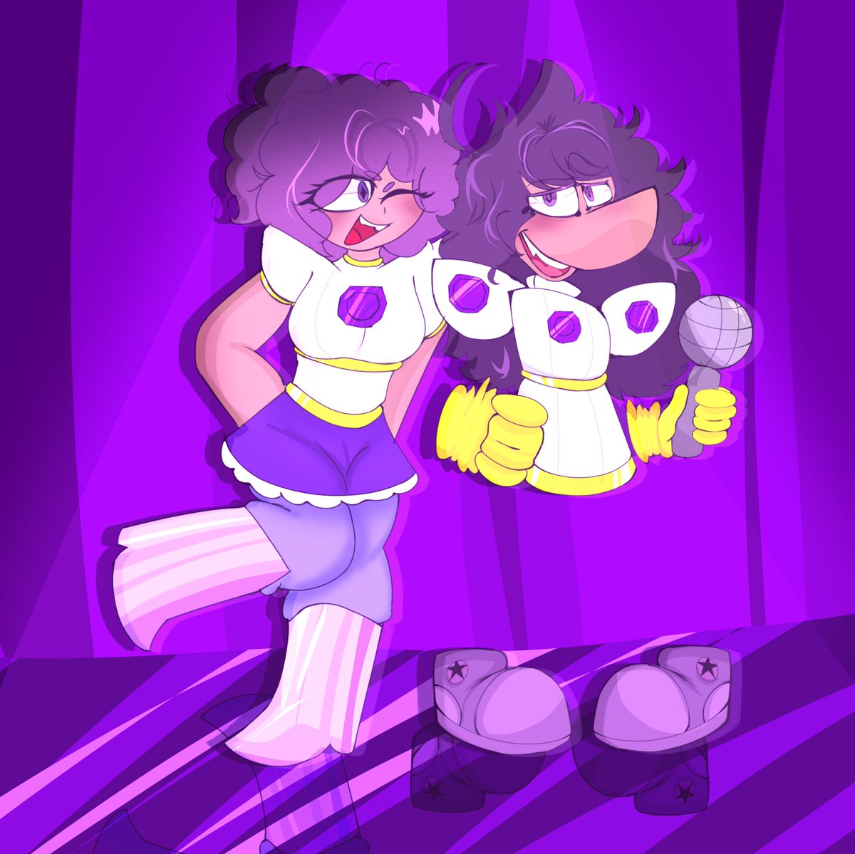 astreastargazer's tweet photo. I don’t think I posted this on here yet. But here’s grape and me as velvet and veneer
#Rayman #raymanfanart #rayvon #crossover #TrollsBandTogether #VelvetAndVeneer https://t.co/YSrjqhvPIZ