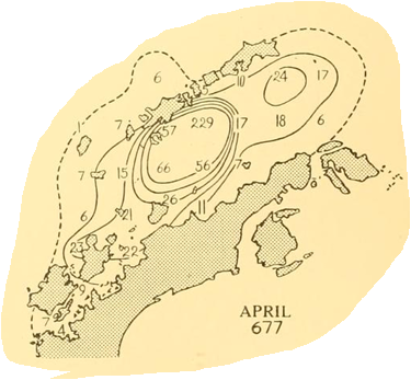 Whalers were relentless too. In April 1927, 229 fin whales were killed in a single cell. Imagine even seeing 229 fin whales in a month. You have to wonder how many more were around for them to catch that many. 3/n
