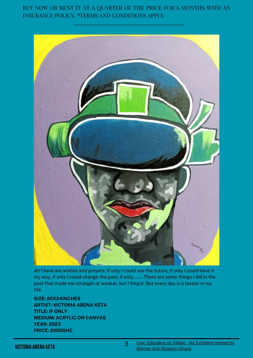WomenArts's tweet photo. Download the full catalog of the vitiligo art exhibition by Victoria Abena Keta. https://t.co/V9JLGBcds8 https://t.co/Mzezq01Uxd
