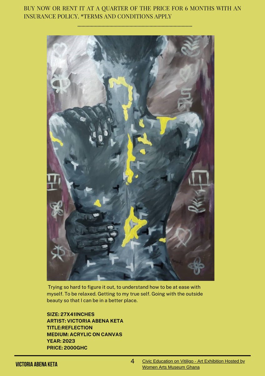 WomenArts's tweet photo. Download the full catalog of the vitiligo art exhibition by Victoria Abena Keta. https://t.co/V9JLGBcds8 https://t.co/Mzezq01Uxd