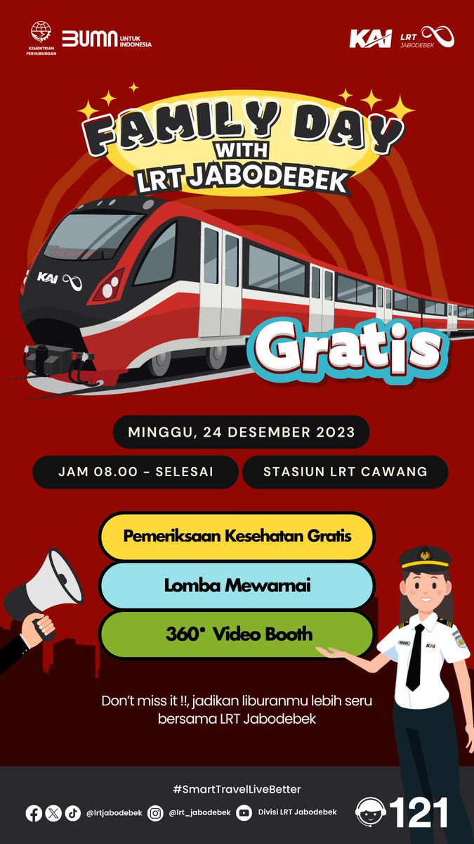lrtjabodebek's tweet photo. Hai teman Raina, Ajak keluargamu untuk bersenang bersama di acara LRT ini ya...β¨
#lrtjabodebek #smarttravellivebetter https://t.co/IjYTf0c149