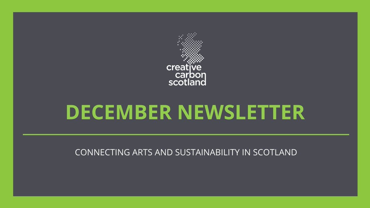 Our last newsletter of the year is live! Featuring:
📑 #GreenArtsCharter launch
🎼 'Towards a Just and Green City of Music' project
📉 New #CarbonBudgeting tool
🌎 #Adaptation & culture training
Have a read and subscribe to receive our updates next year >>
mailchi.mp/creativecarbon…