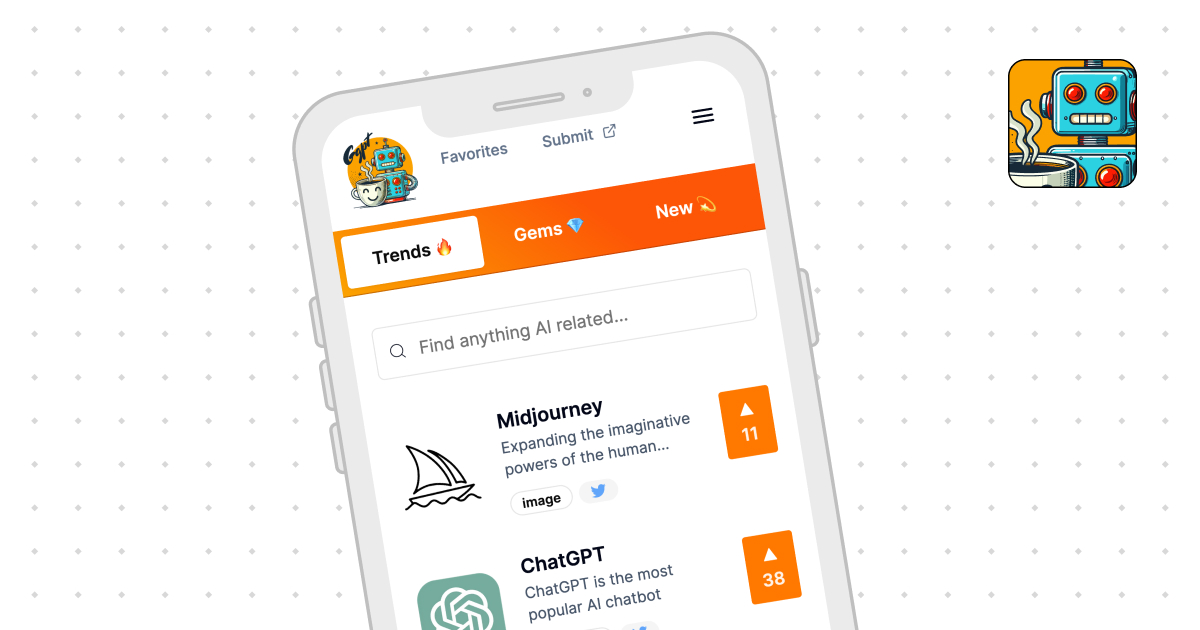 radish_la's tweet photo. Hey. We did a thing.

Presenting GGPT Cafe☕ - The place to launch and discover new AI products.

https://t.co/YmxqxWPB7b is not @ProductHunt but kinda🤐 + focused to AI solutions only 🥳. Submissions open : )

#ai #softwaredevelopment #GPT4 #GPT #applications  #startups #chatGPT https://t.co/9W21CMZgGu