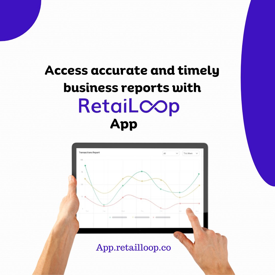 Accurate and timely business reports are needed for business growth. Use the Retailloop App to move your business to the next level. 

Sign up now on app.retailloop.co

#retailloop #retaillooprevolution  #ecommercegamechanger  #simplifybusiness #globalcommerce