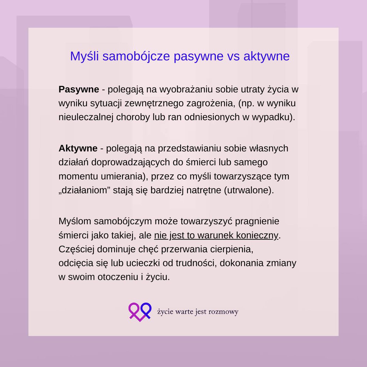 🟥 Warto wiedzieć, aby lepiej pomóc! 

#życiewartejestrozmowy
