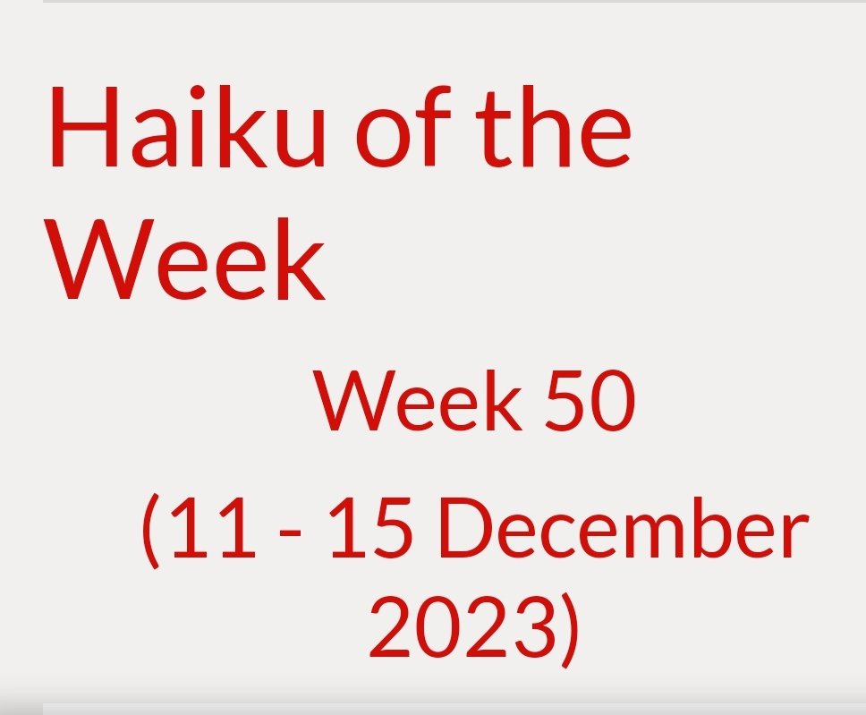 BIPASHADE1's tweet image. Glad that The Japan Society's Haiku Corner has featured the following haiku of mine. Thanks a lot to Laura 🙏😊