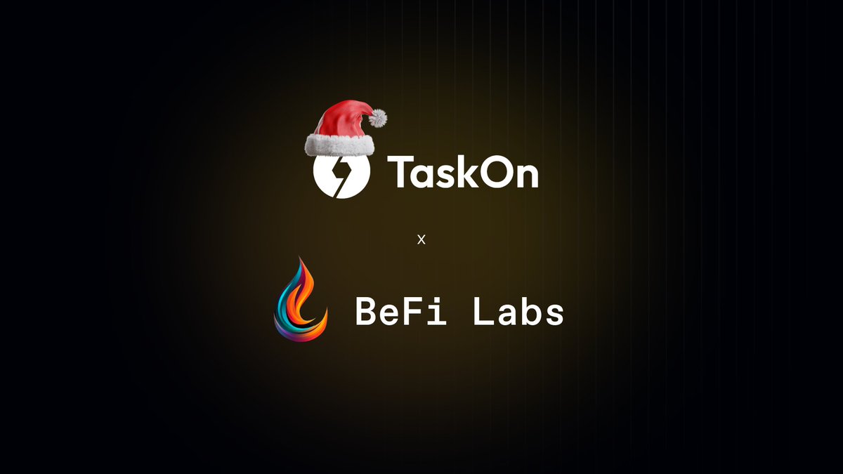 BeFi Labs (@befilabs) on Twitter photo Dive into the Christmas collab event #Taskmas Carnival at <a href="/taskonxyz/">TaskOn | Ultimate Web3 Community Growth Platform</a>. Exciting challenges and exclusive rewards from BeFi Labs are already up.
Join here: rewards.taskon.xyz/campaign/detai… Dive into the Christmas collab event #Taskmas Carnival at <a href="/taskonxyz/">TaskOn | Ultimate Web3 Community Growth Platform</a>. Exciting challenges and exclusive rewards from BeFi Labs are already up.
Join here: rewards.taskon.xyz/campaign/detai…