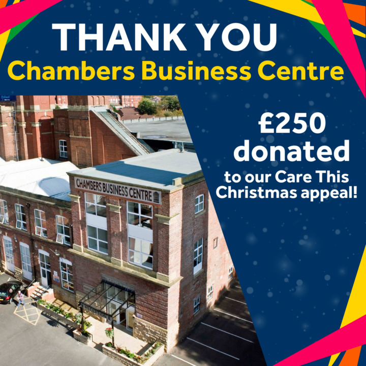 Shoutout to <a href="/chambersoldham/">Chambers B C -Oldham</a> for their donation of £250 to our #CareThisChristmas campaign! This donation will allow us to #GiveAGift to every patient receiving hospital or community care over the festive season ✨💙 Thank you!