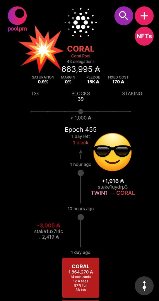 CoralStake's tweet image. 🎉 Welcome to our new delegator! We're thrilled to have you on board. Your support makes a significant impact on our pool. If you have any questions or need assistance, feel free to reach out. Happy staking! 🚀 #Cardano #NewDelegator #StakingSuccess