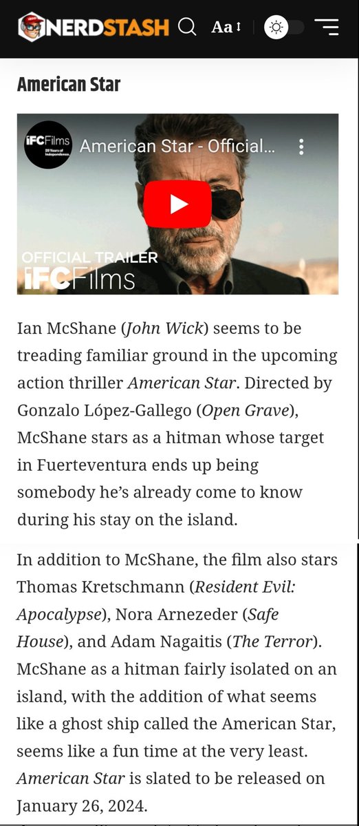 AMERICAN STAR included in top ten anticipated movies coming in January 2024.
By @thenerdstash
Full:thenerdstash.com/top-most-antic…
_________
#AMERICANSTARmovie #AMERICANSTAR #ianmcshane #adamnagaitis #noraarnezeder #fannyardant #thomaskretschmann