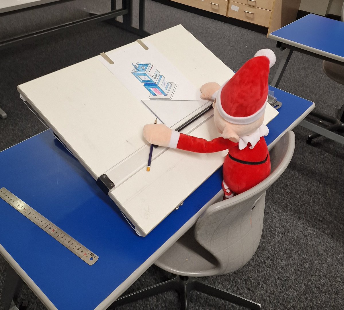 It's been a busy morning for Indi so far... It's hard work being the star student in Graphics 🌟📐✏️ <a href="/invacad/">Inverclyde Academy</a> <a href="/InvacadPSLT/">Invacad Senior Leaders</a>