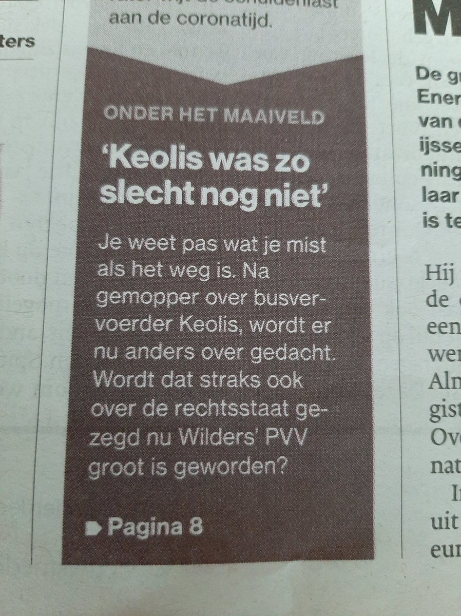 Demoniseren van <a href="/geertwilderspvv/">Geert Wilders</a> faat keihard verder in staatskrant <a href="/tubantia/">Tubantia</a> met een #d66 hoofdredacteur. Dat vieze krantje staat vol linkse woke rotzooi en alles tegen het door de burger gekozen 2de kamer . Go #pvv op naar 76