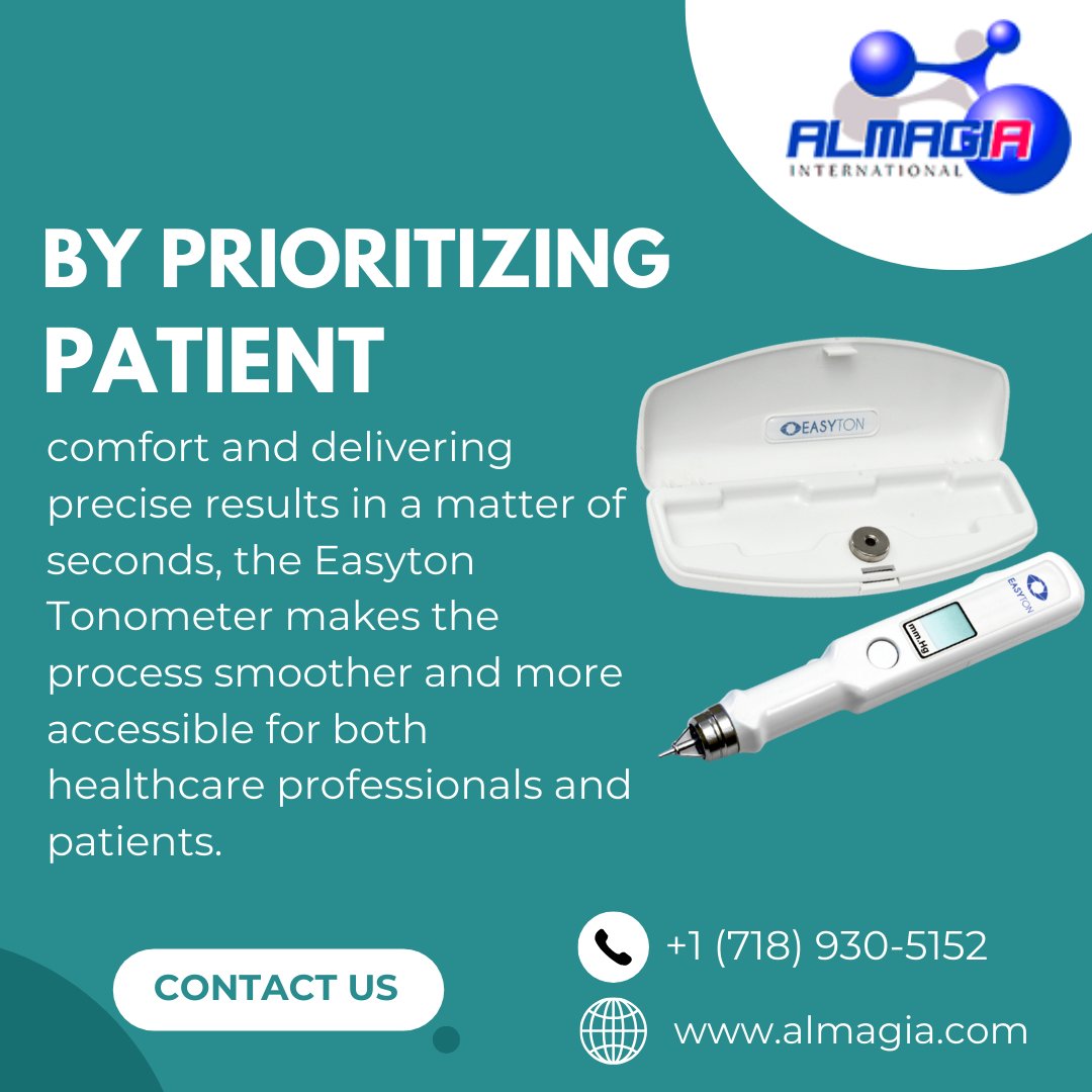 Almagia's tweet photo. Step into the future of eye health with the Easyton Tonometer from Almagia International. This cutting-edge device is set to revolutionize how we conduct eye exams, offering a unique blend of comfort and precision.

#almagia #easyton #eyepressure https://t.co/vTjDPJN2lF