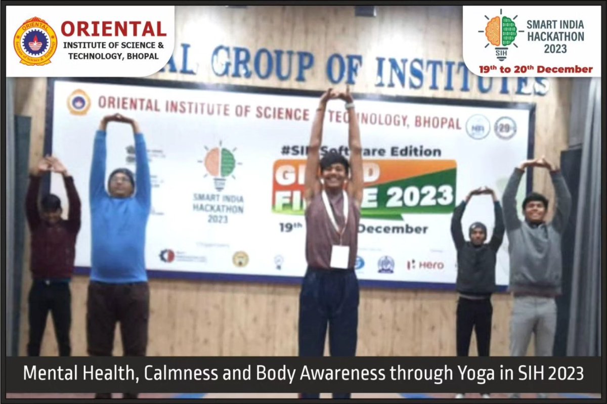 Glimpses of Yoga during #SIH2023.

#Innovation #HackathonHighlights #SIHMemories #SoftwareInnovation #SmartIndiaHackathon
#HackathonE #PM_ModiAtSIH
#SIH2023 #AICTE
@PMOIndia @narendramodi_in @EduMinOfIndia @PIBHomeAffairs @dpradhanbjp @abhayjere @AICTE_INDIA @mhrd_innovation