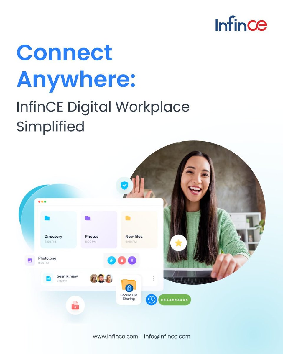 INFINCE1's tweet image. Our tools are crafted not just to meet but surpass the needs of your hybrid work setup, ensuring improved connectivity and productivity.

Visit  infince.com Demo  bit.ly/45BvRMx

#digitalworkplace #hybridwork #teamconnectivity #productivityboost #workspace