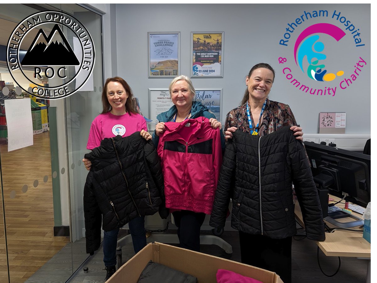 In the run up to Christmas we have been collecting coats for <a href="/RHCC_Charity/">Rotherham Hospital & Community Charity</a> Coat Rack Initiative which provides for patients who need warm clothing for when they go home from hospital.
We collected 38 coats!
