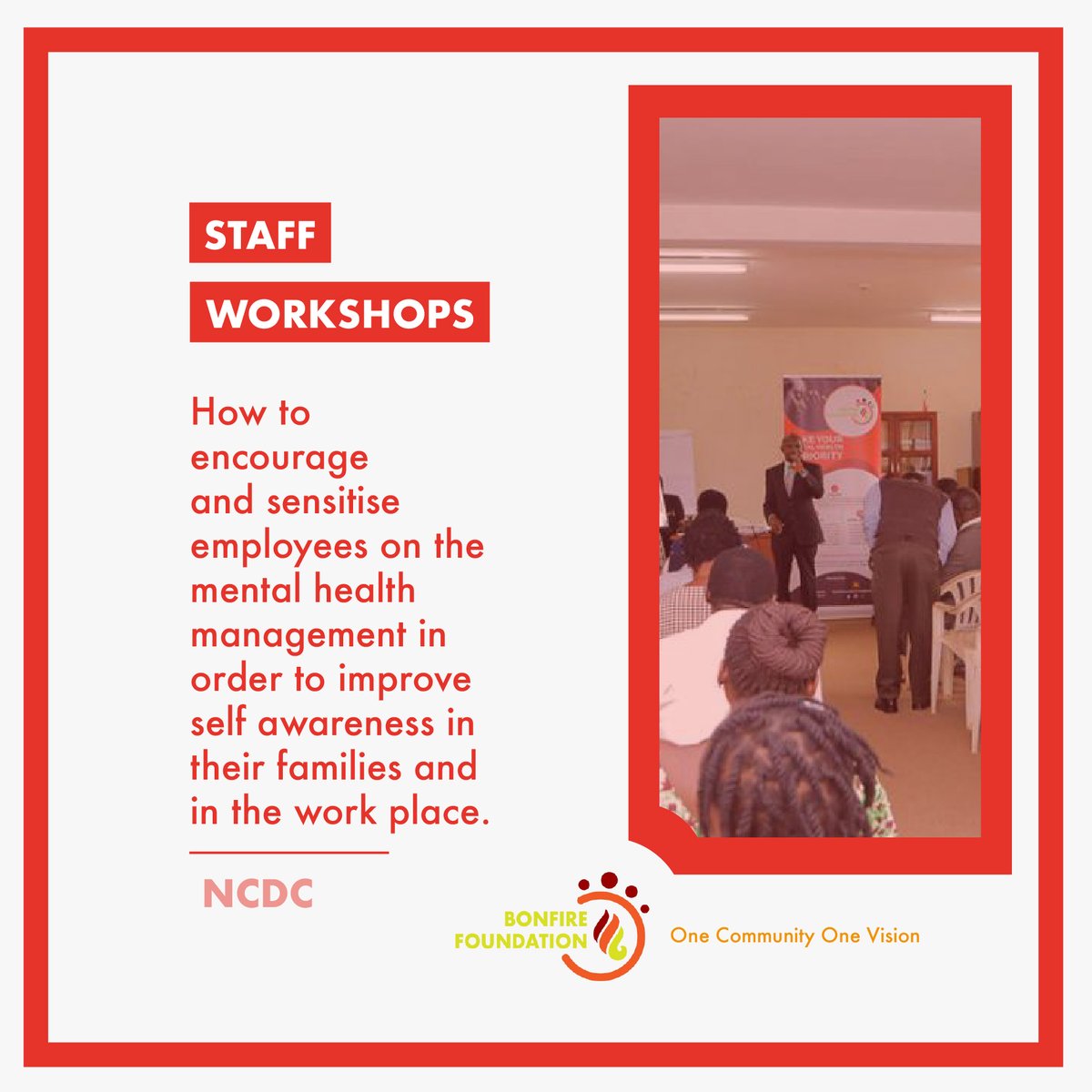 BonfireFound23's tweet photo. The purpose and objective of #StaffWorkshops on MENTAL HEALTH is to learn and present about:
1. Positive Health Habits
2. Signs and Symptoms of negative Health Habits.
3. Mechanisms of management and recovery of poor / bad health habits. https://t.co/0bK5t3K0Av
