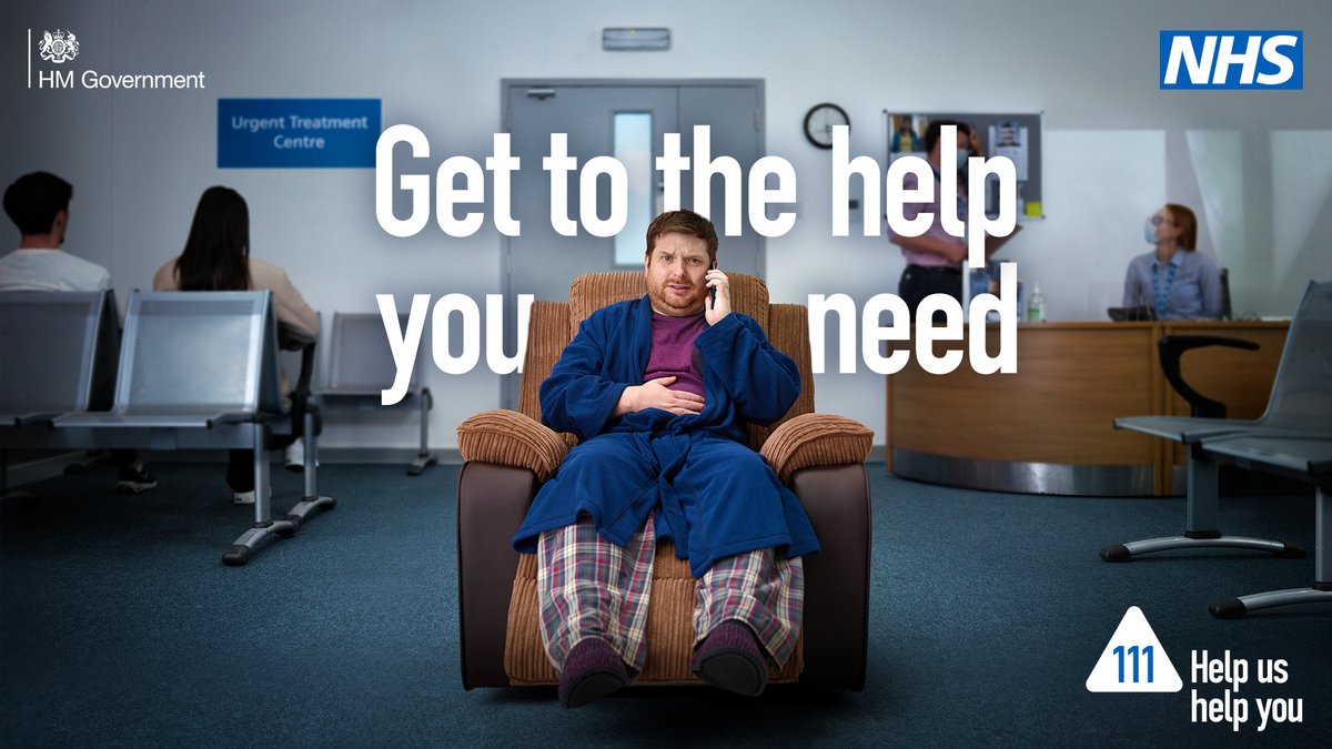 If you need urgent medical help but you're not sure where to go, use 111 to get assessed and directed to the right place for you.​

 Call, go online or use the NHS App. 

➡️ nhs.uk/111