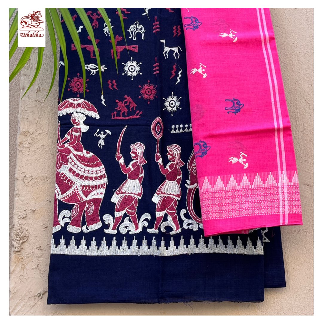 UtkalikaOdisha's tweet photo. "Elegance Unveiled: Embrace the Tradition with Utkalika's Tribal Bomkai Dress Sets! 💃🌟 Complete your look with our stunning set of unstitched top, bottom, and dupatta. 

Visit: https://t.co/o7lbePdwUv 

#UtkalikaHandlooms #TribalBomkaiCollection #TraditionRedefined" https://t.co/FjjXu54iGx