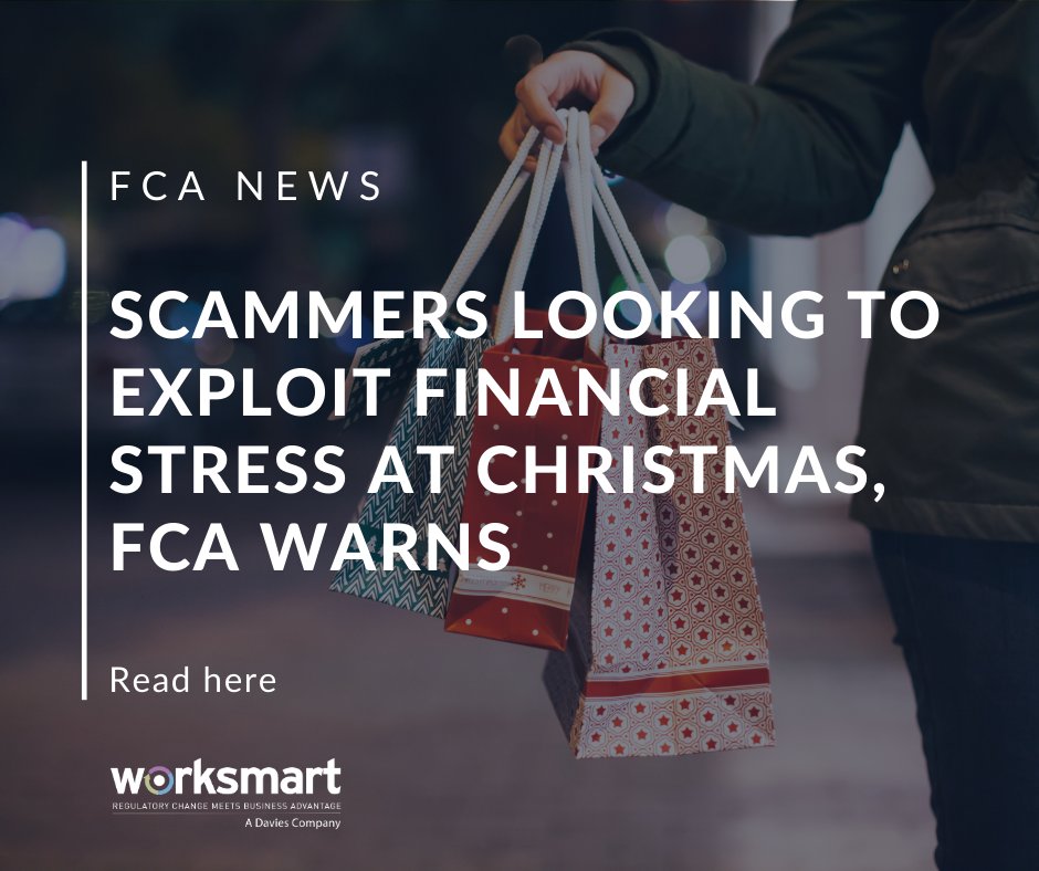 WorksmartLtdUK's tweet photo. FCA News: Scammers looking to exploit financial stress at Christmas, FCA warns

Read here: https://t.co/xw0iLkaoik 

#Worksmart #FCA #RegTech #FCANews https://t.co/c2u6EunDSR