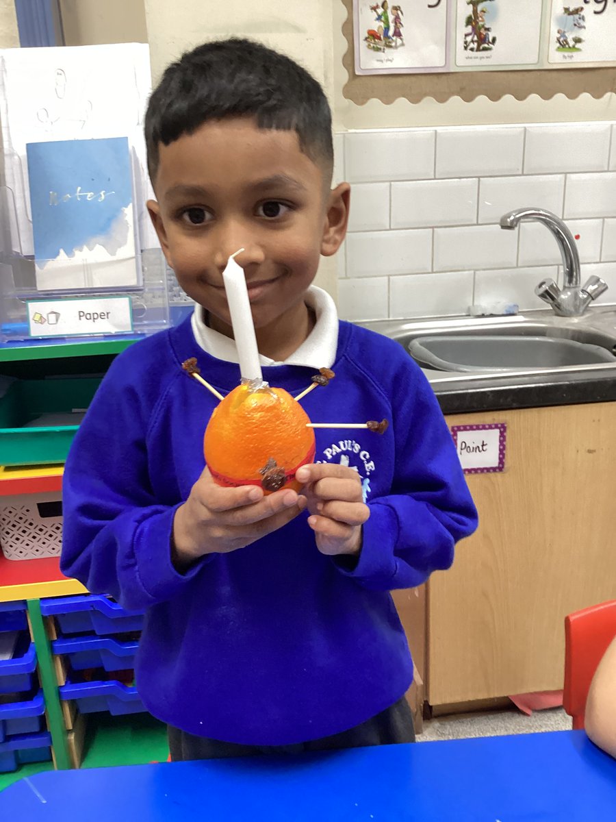 Turton_SP_P's tweet photo. Early Years have enjoyed making and talking about their Christingles this week #StPaulsEarlyYears https://t.co/u9yejs4oYr