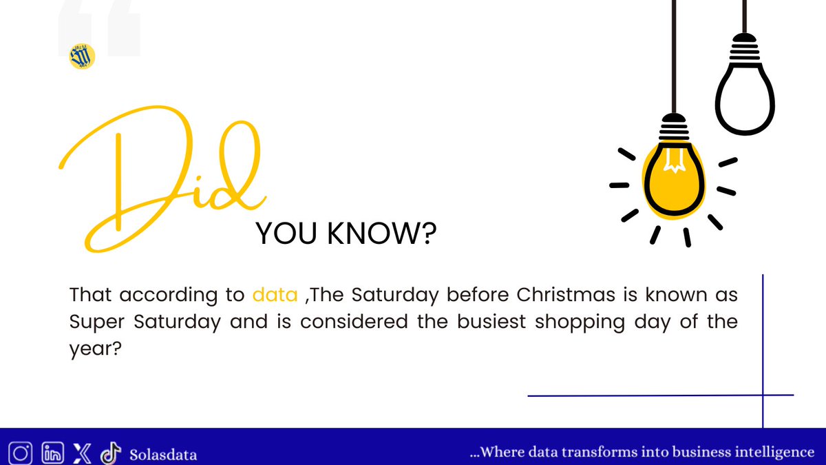 Let the data guide your decisions this festive season 🎉🎄🎄🎄🤶

#datastrategy #datainbusines #businessproblems #datascience #dataanalytics #nigeriabusiness #uk #solasdata #solasagency #data #businesstransformation 
#dataenginerring #datavisualization #datareporting  #christmas