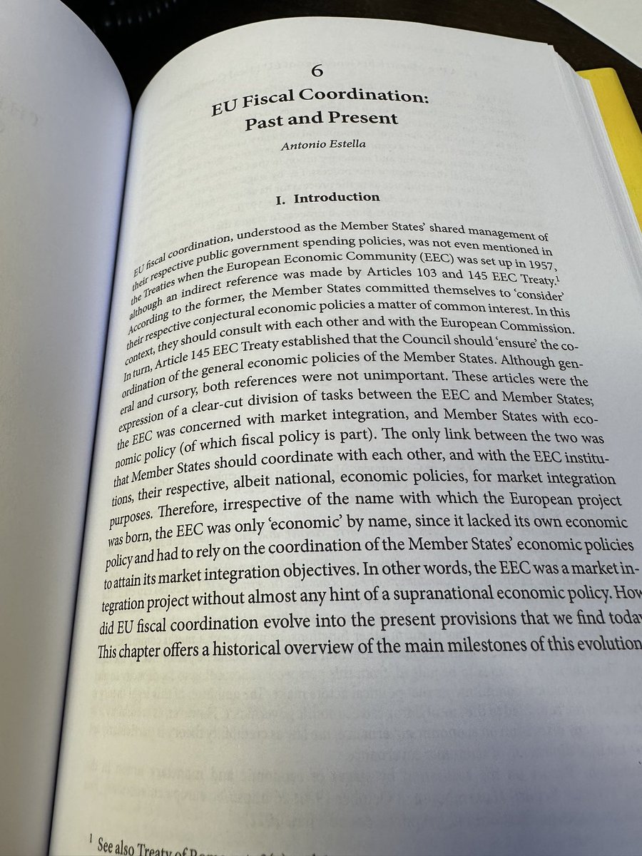 Very happy to have received my copy of 'EU Fiscal Federalism: Past, Present, Future', edited by the formidable @AliciaHinarejos and @Robert_Schutze (OUP, 2023). I therein humbly contribute with a Chapter on 'EU Fiscal Coordination: Past and Present' (chapter 6). Hope you enjoy it